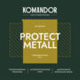 ГРУНТ-ЭМАЛЬ ПО РЖАВЧИНЕ 3 В 1 "PROTECT METALL" ГЛЯНЦЕВАЯ 0,9 Л ЧЕРНАЯ RAL 9005 (1/6) "KOMANDOR"