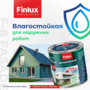 Влагостойкая шпатлёвка для наружных работ Finlux F-8 Fasade (9; Серый)