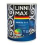 ГРУНТ- ЭМАЛЬ ПО РЖАВЧИНЕ 3 В 1 БАЗА 3 (БЕСЦВЕТНАЯ) 0,69 Л (1/6) "LINNIMAX"