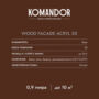 КРАСКА ПО ДЕРЕВУ "WOOD FACADE ACRYL 20" БАЗА A 0,9 Л (1/6) "KOMANDOR"