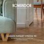 ЛАК "LAQUER PARQUET STRONG 90" ДЛЯ ПОЛОВ ВЫСОКОГЛЯНЦ. 0,9 Л (1/6) "KOMANDOR"
