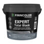 КРАСКА "EXPERT TOTAL BLACK" ЧЕРНАЯ 0,9 Л (1/6) ДЛЯ СТЕН И ПОТОЛКОВ ГЛУБОКОМАТОВАЯ "FINNCOLOR"