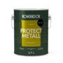 ГРУНТ-ЭМАЛЬ ПО РЖАВЧИНЕ 3 В 1 "PROTECT METALL" ГЛЯНЦЕВАЯ 2,7 Л ЧЕРНАЯ RAL 9005 (1) "KOMANDOR"
