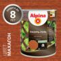 ЛАЗУРЬ-ГЕЛЬ ДЕРЕВОЗАЩИТНАЯ МАХАГОН  0,75 Л (1/6) "ALPINA"