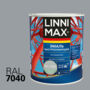 ГРУНТ- ЭМАЛЬ ПО РЖАВЧИНЕ БЫСТРОСОХН. СЕРАЯ (RAL 7040) 0,75 Л (1/6) "LINNIMAX"